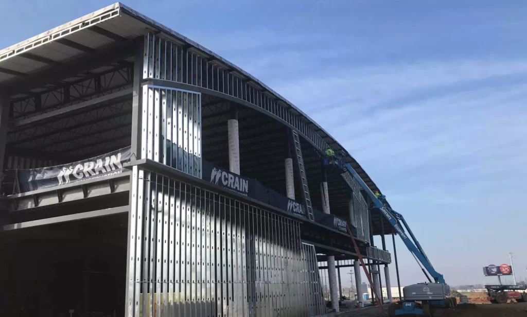 auto dealership project under construction by crain construction