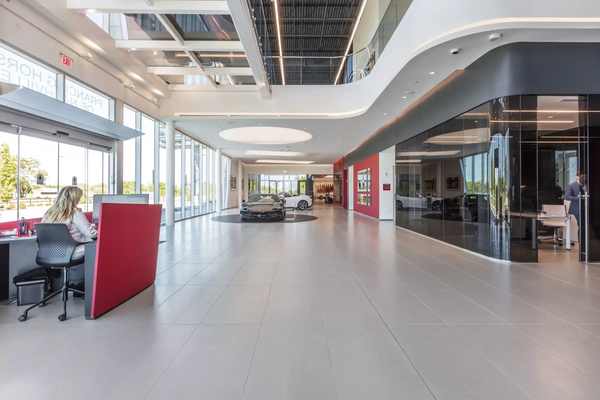 ferrari dealership sales area
