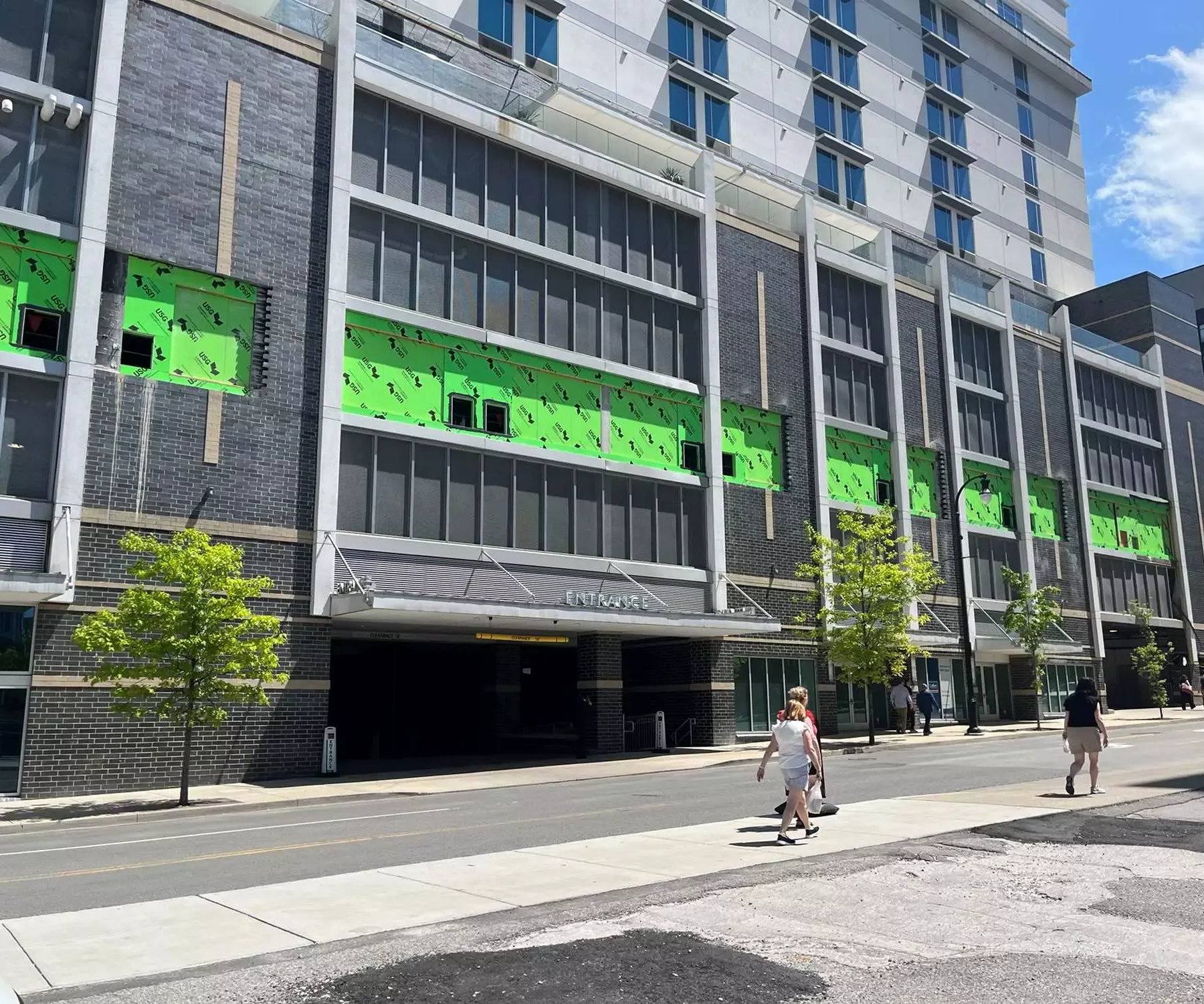 downtown city commercial building under construction