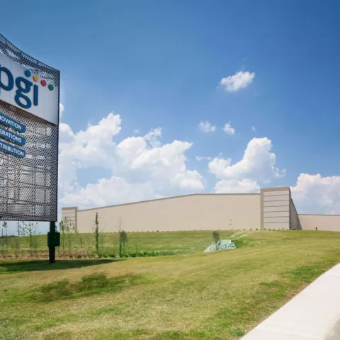 industrial building and sign