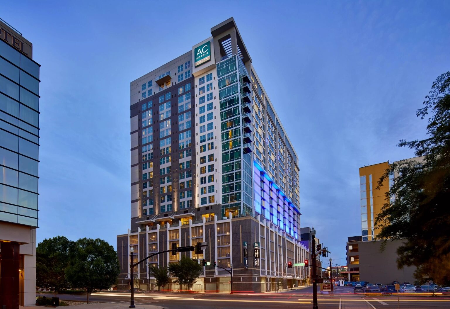 newly built ac bnaac hotel exterior