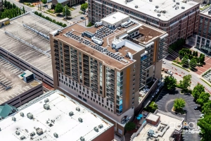 The Crestmoor senior living building recently built by Crain