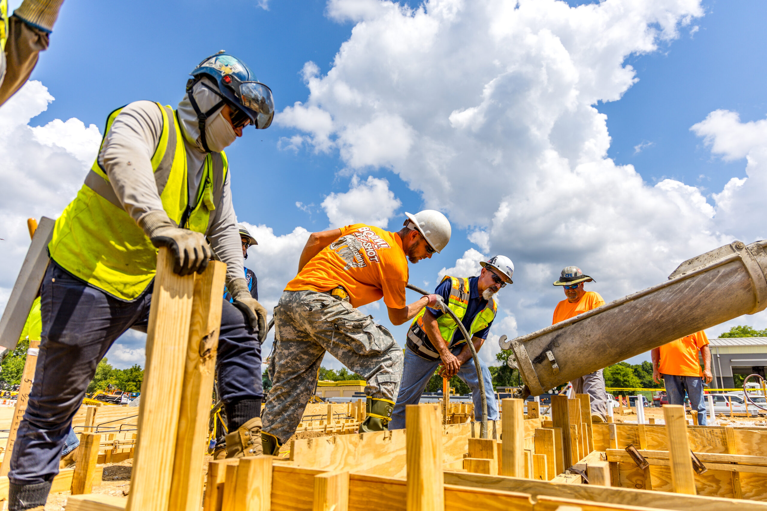 construction workers working on job site