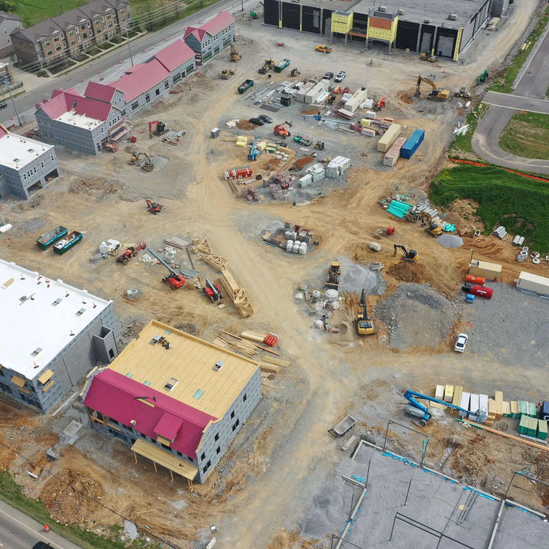village green retail commercial construction site in nolensville tennessee